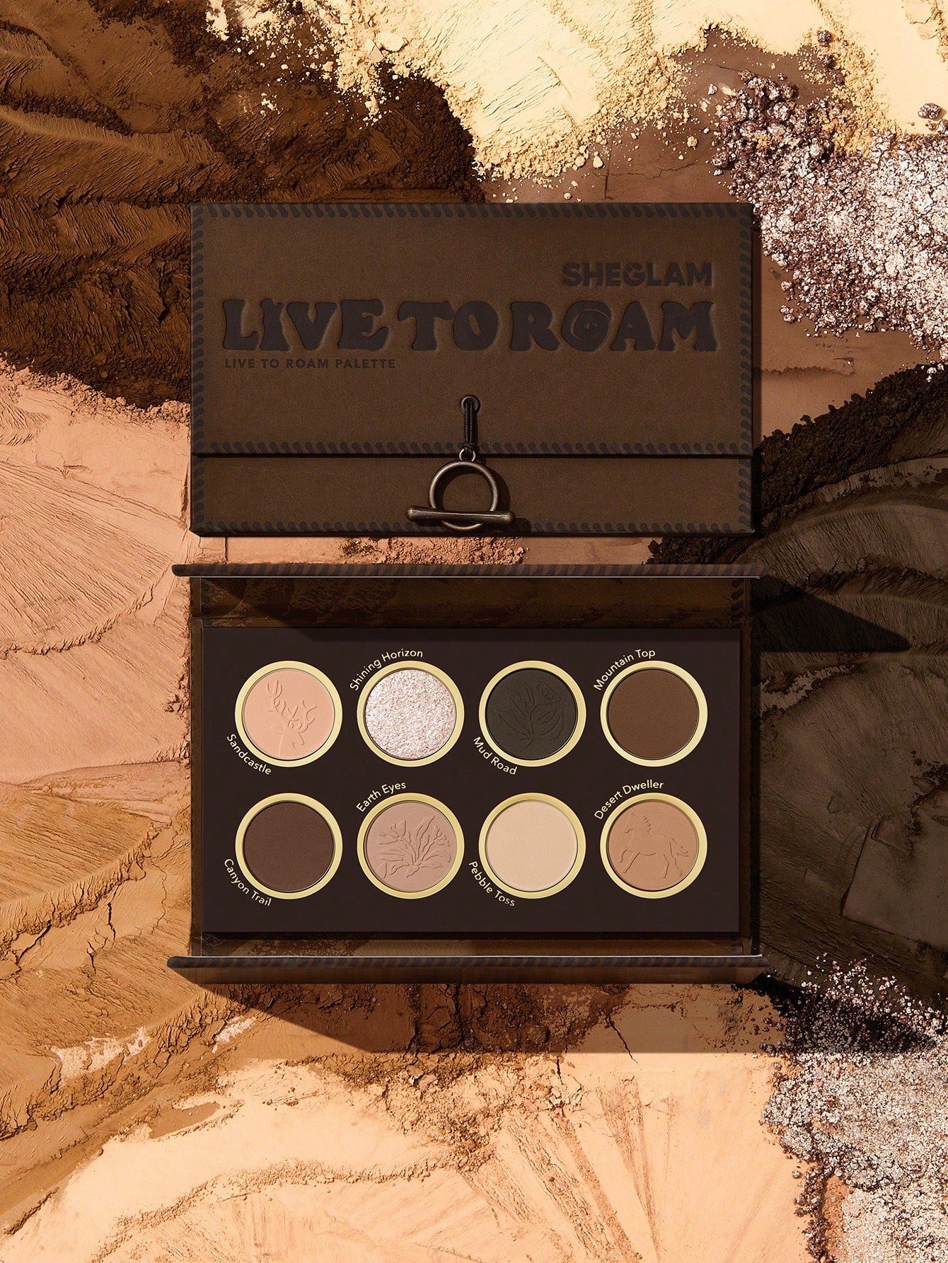 SHEGLAM Live To Roam Palette open view with shades