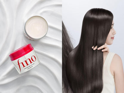 Fino Hair Mask applied to hair