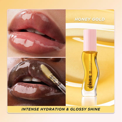 Gisou Honey Lip Oil texture on lips