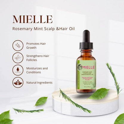 Mielle Rosemary & Mint Hair Oil – Strengthening Care
