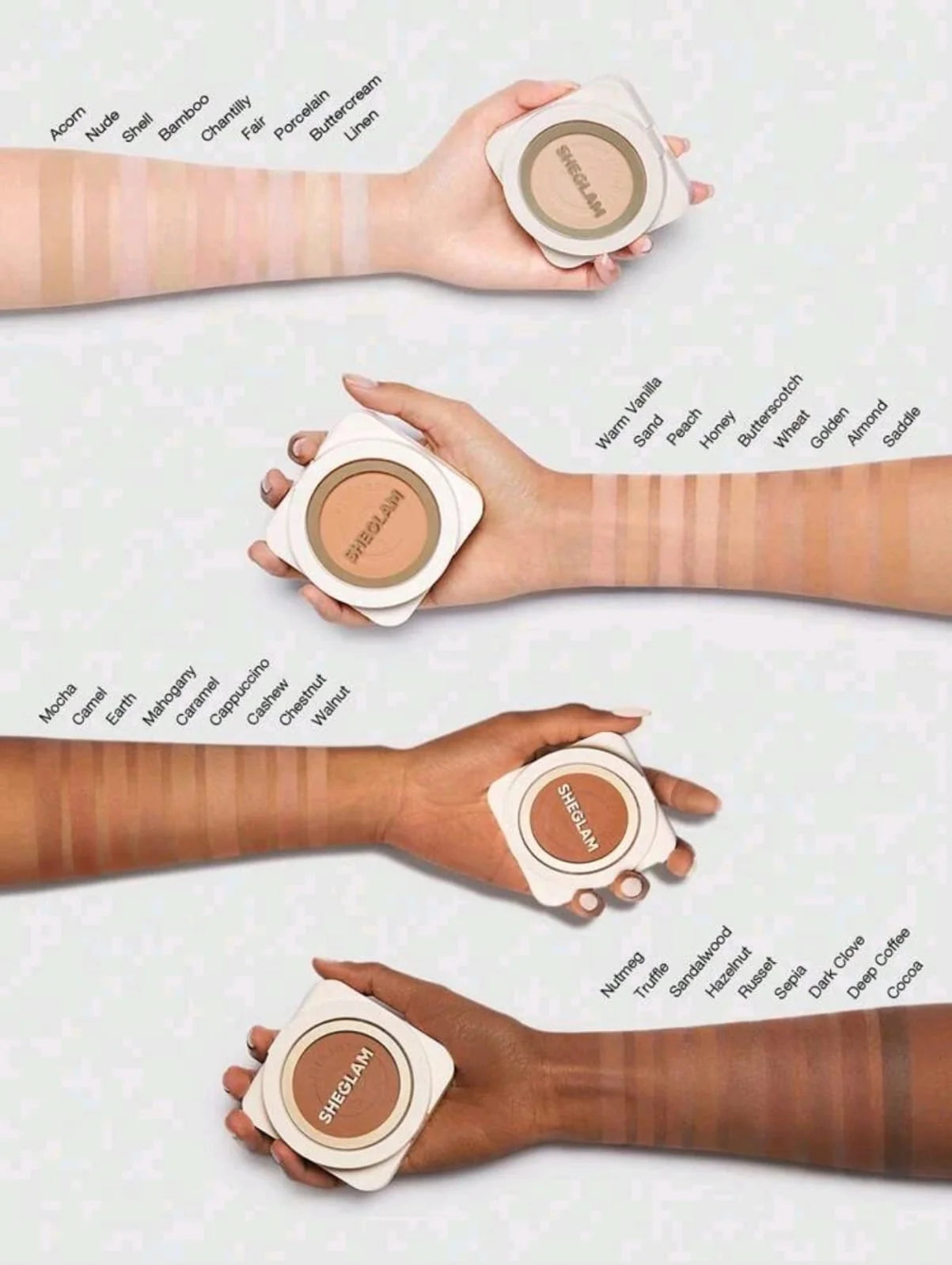 SHEGLAM Powder Foundation texture close-up