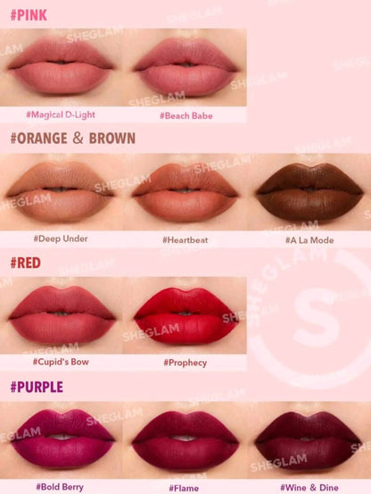 SHEGLAM Starlight Velvet Lipstick packaging