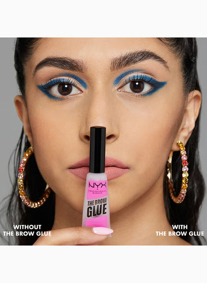 NYX Brow Glue on brushed-up brows